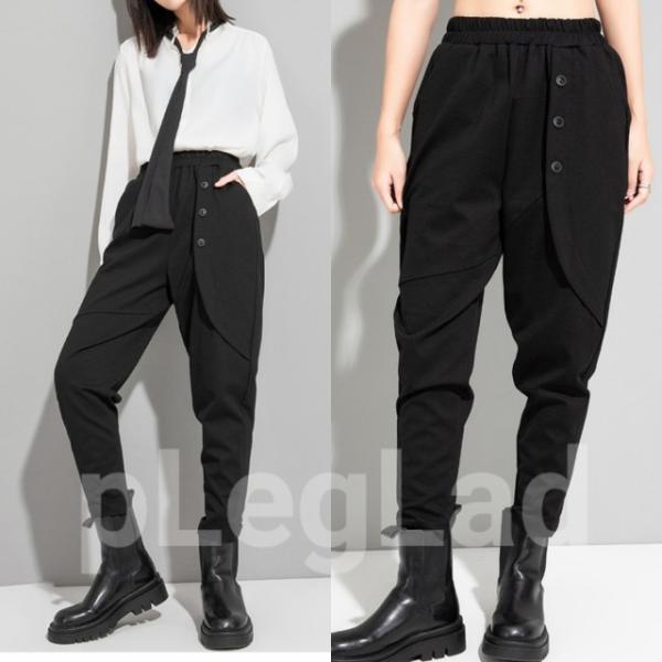 DEMOBAZAデモバザ　サルエルパンツ 黒 ストリートスタイル DEMOBAZAデモバザ サルエルパンツ 黒 ストリートスタイル
