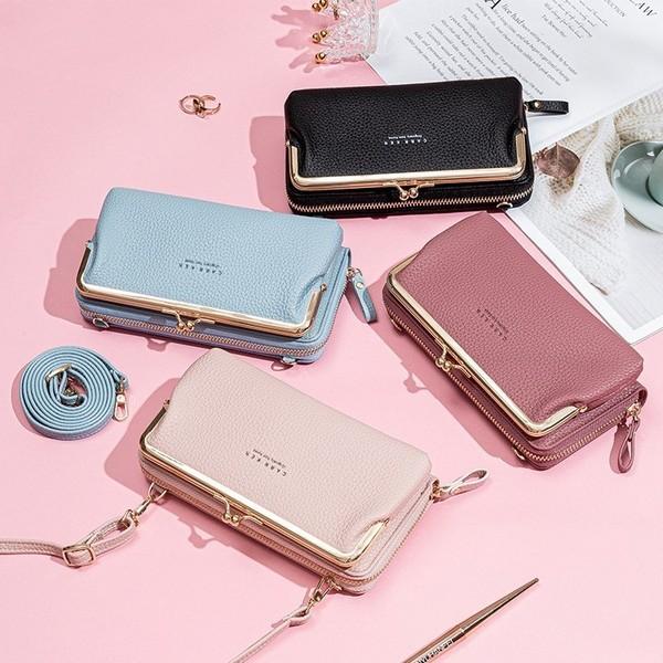 スマホポーチ レディース お財布 がま口 ショルダーバッグ 長財布 お財布ポシェット ななめがけバッグ 韓国