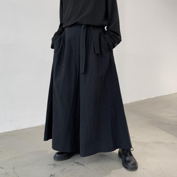 ワイドパンツ メンズ モード系 袴 パンツ ボトムス 個性的 ルーズ 袴パンツ スカートパンツ レディース 男女兼用 サルエルパンツ アラジンパンツ