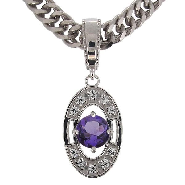 ★ひいな♡★4℃ Pt850 プラチナ ネックレス アメジスト？ プラチナ ネックレス 喜平 メンズ アメジストネックレス 30代 40代 50