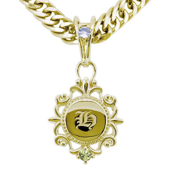 イニシャル ネックレス メンズ 10k ペンダント 誕生石 選べる2石 喜平 Mh 0379 Birth K10 Plejour プレジュール 通販 Yahoo ショッピング