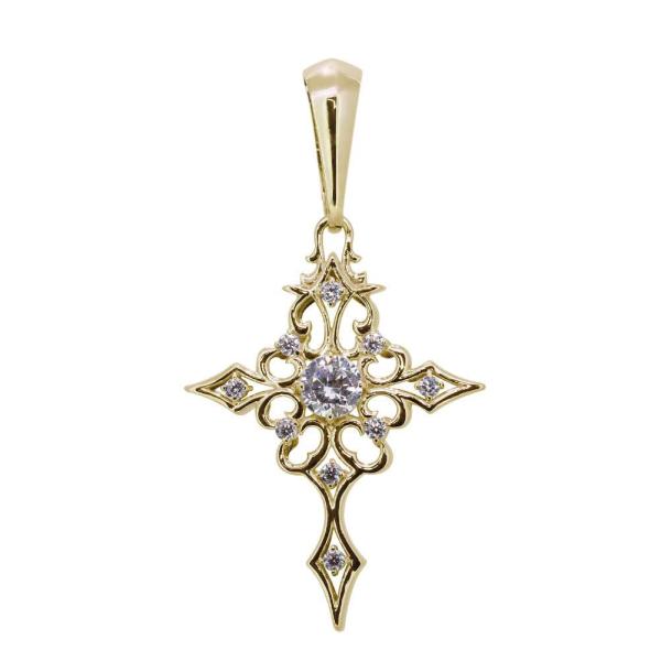ペンダントトップ クロス 喜平 100g 18金 18k ダイヤモンド ネックレス