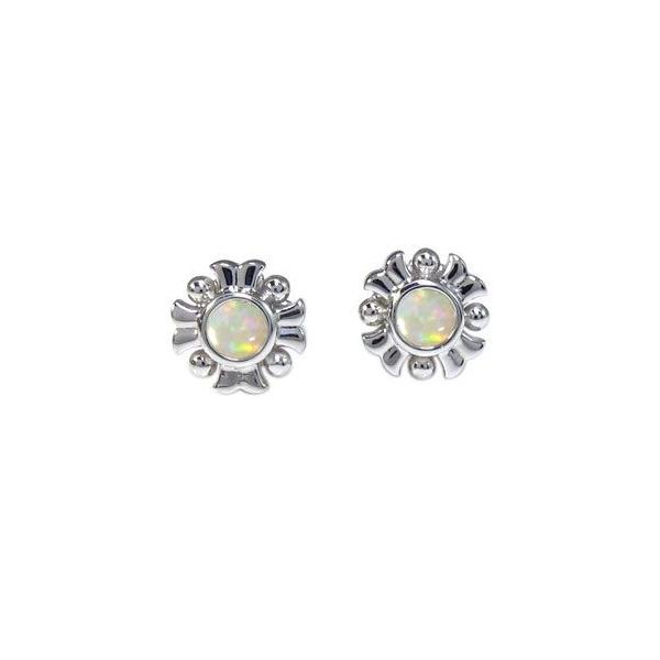プラチナ メンズ ピアス クロス オパールピアス クリスマス
