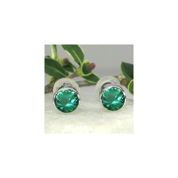 メンズ エメラルド 一粒 ピアス シンプル 10金ピアス : PLEJOUR