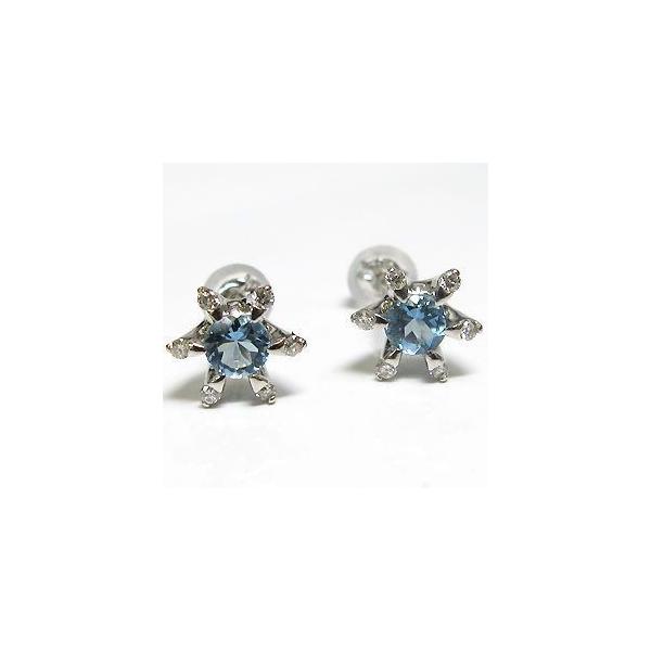 27418円 サンタマリア メンズピアス 雪の結晶 プラチナ