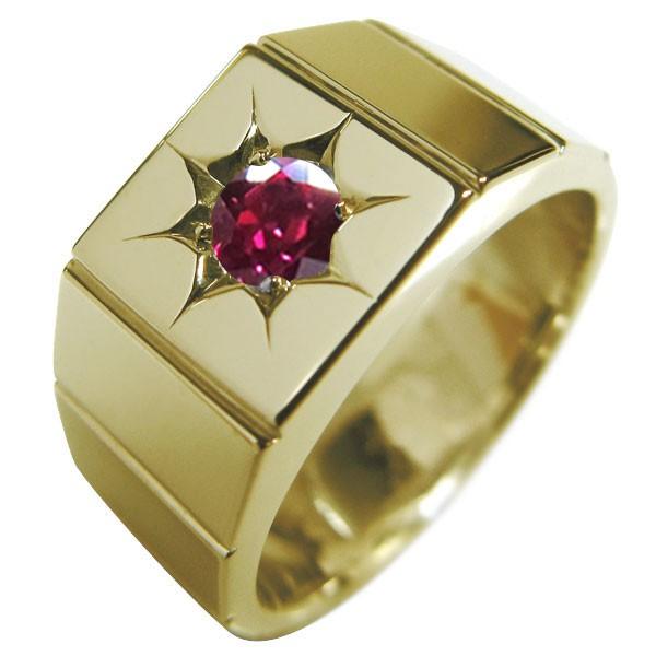 印台 リング 指輪 ルビー 18金 メンズリング Mpr 00 A 7 K18 Plejour プレジュール 通販 Yahoo ショッピング