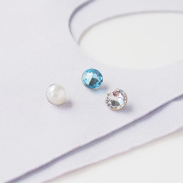 マスク アクセサリー チャーム ホック スナップボタン式 スワロフスキー 金属アレルギー ２個セット Plenty Bijoux 通販 Yahoo ショッピング