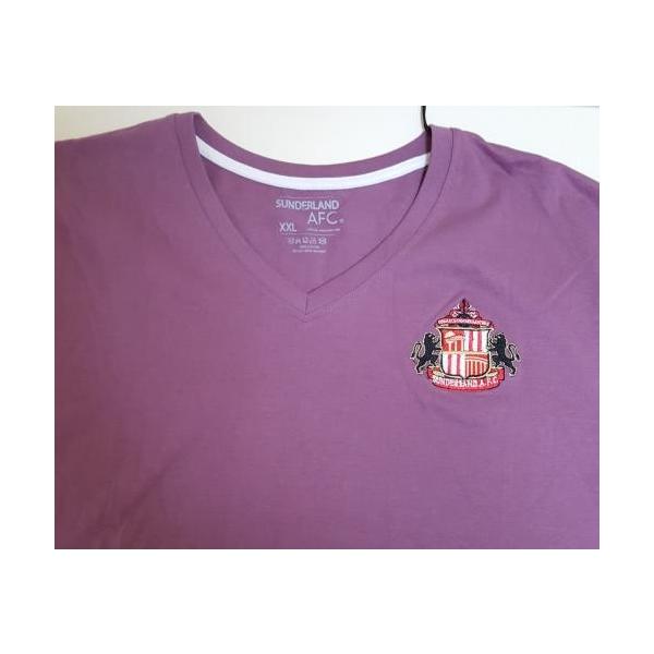 サンダーランド Tシャツ(Vネック)パープル<オフィシャル>