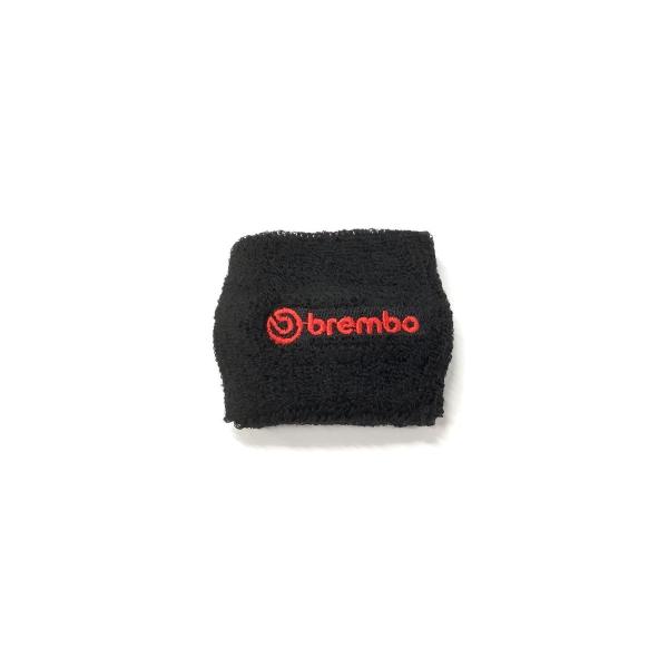 brembo (ブレンボ) オイルタンクカバー ブレーキ側 ブラック/レッドロゴ サイズ 70x70mm 99-8637-56
