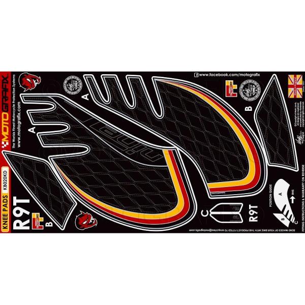 【開封・未使用】 MOTOGRAFIX ニーボディパッド MT-KB020KD モトグラフィックス ボディパッド KNEE BMW R Nine T 14-18 MT-KB020KD