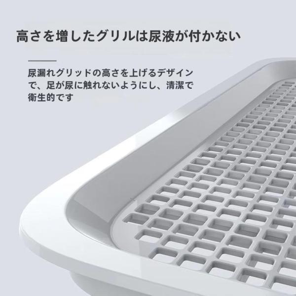 pltstore犬用トイレトレー犬のトイレ犬オス用メス用壁タイプL字型のトイレ小型犬中ゾンチー 犬メッシュ付き壁付別売りフラットタイプホワイトブルートレーニング