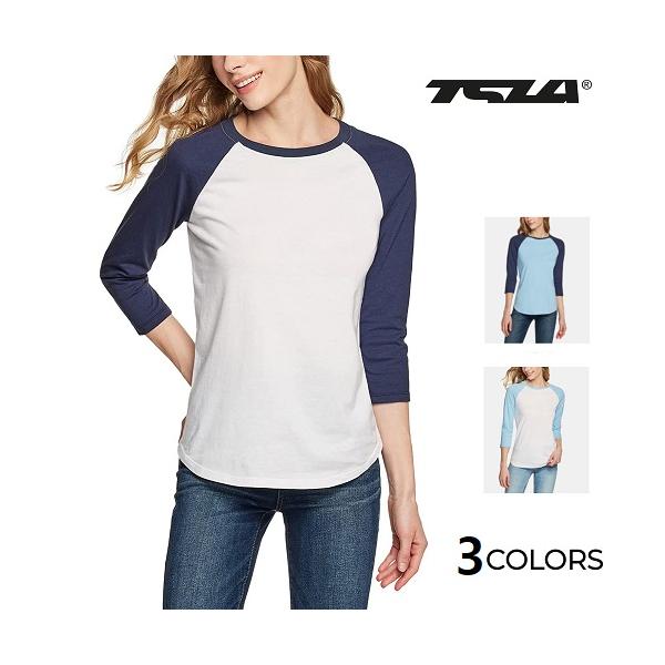 テスラ TESLA 長袖 Tシャツ 七分袖 レディース スポーツシャツ ラグラン 3/4スリーブ クルーネック アクティブ 日常着 カットソー FTS32/34 爆買