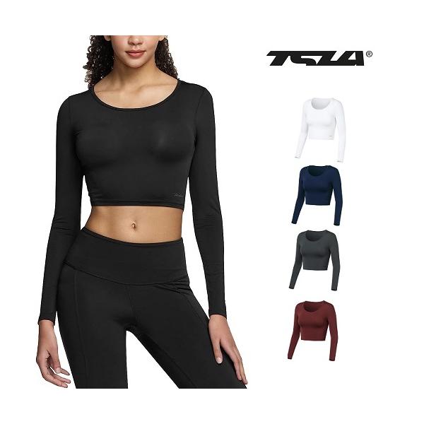テスラ TESLA スポーツ インナー 長袖 レディース Tシャツ 伸縮性 吸汗速乾 トレーニング　ランニングウェア コンプレッション  ヨガウェア FUD03 爆買