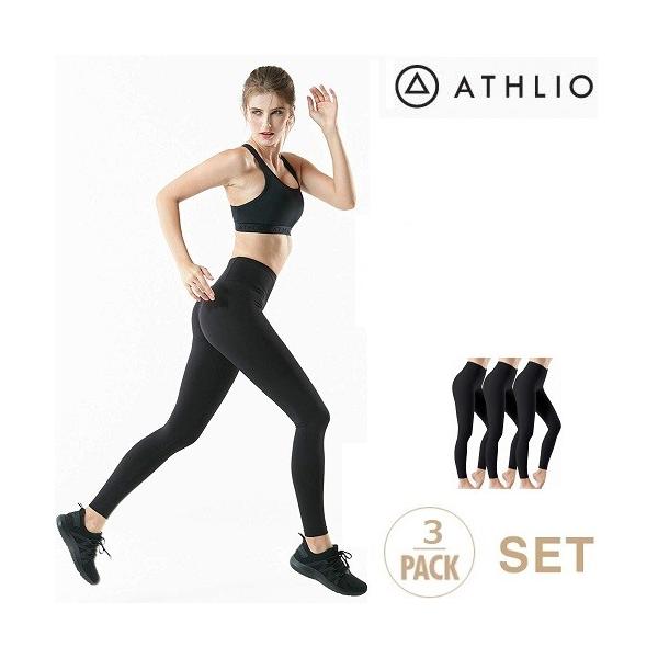 TSLA ATHLIO ヨガウェア 3枚パック ハイウエスト レディース