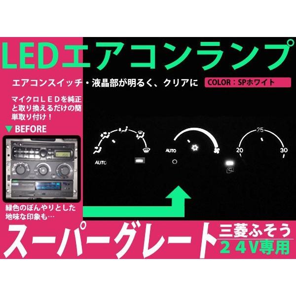 メール便 三菱ふそう スーパーグレート 24V LEDエアコンパネル 4球