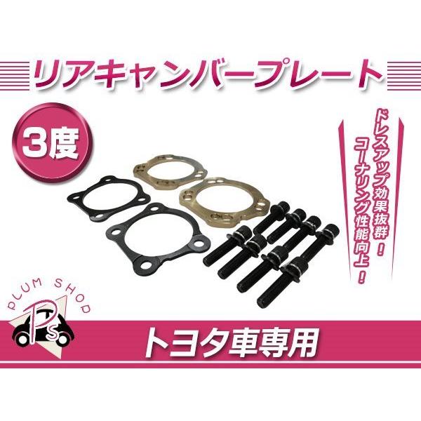 20系 アルファード 2WD リア キャンバープレート 3度 ボルト付
