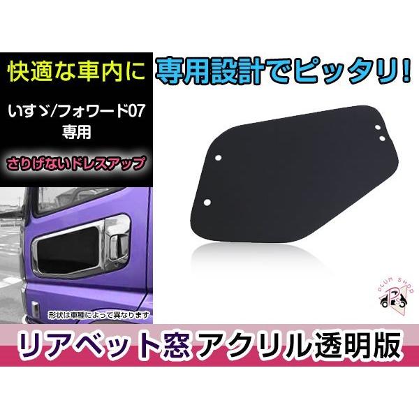 いすゞファイブスターギガ用 安全窓鏡面板 非透明 外窓