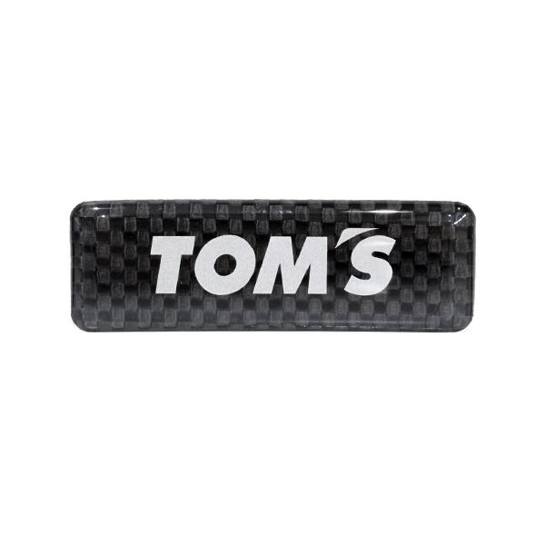 トムス TOM`S ドライカーボン エンブレム 1個 縦20mm 横62mm 厚さ2mm 