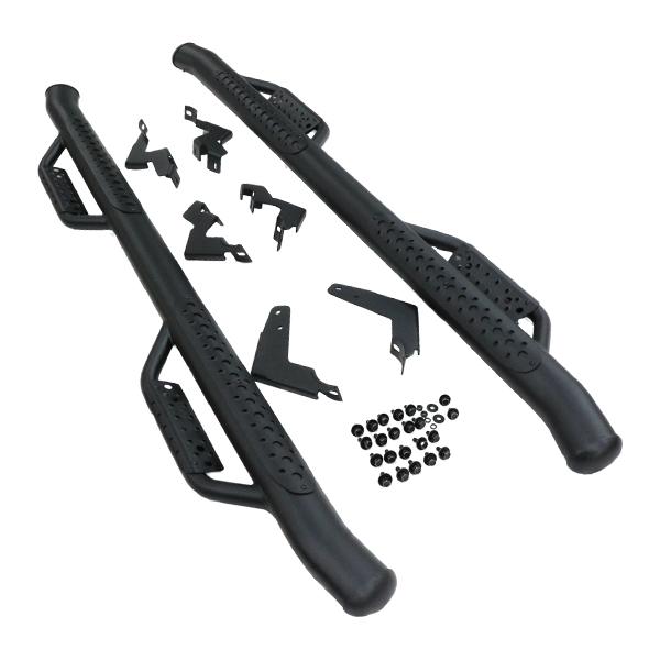 引渡しのみ　ハイラックスサイドステップ チューブタイプ マットブラック 大型商品】トヨタ HILUX REVO ハイラックス レボ GUN125 前期 後期