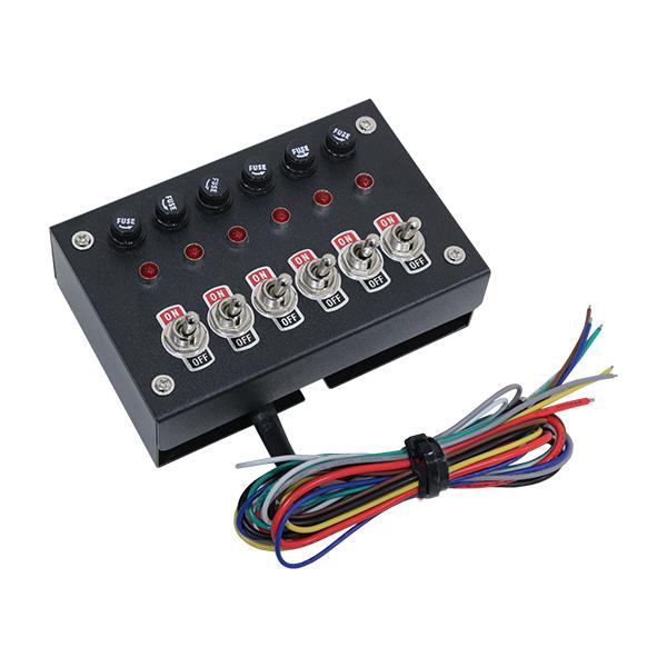 スイッチBOX デコトラ トラック デコトラ 6連スイッチボックス ブラック 12V 24V