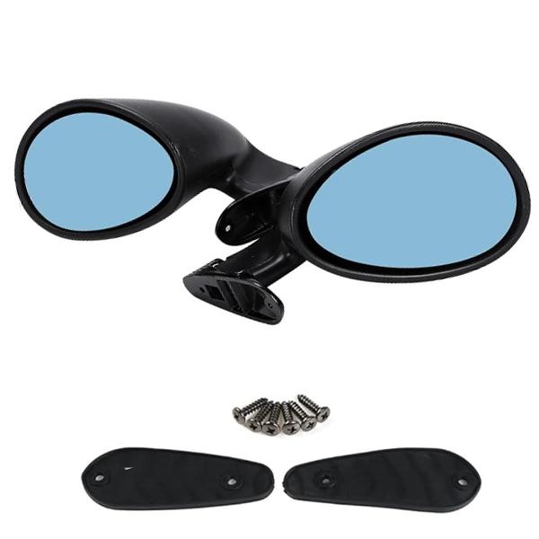 ビタローニF1カリフォルニアンタイプの汎用ミラーです。汎用品ですので取り付けには加工が必要です。サイズ：本体 185×100×115mm / レンズ 142×87mmセット内容：ミラー左右セット / 取付板 x2 / ビス x6