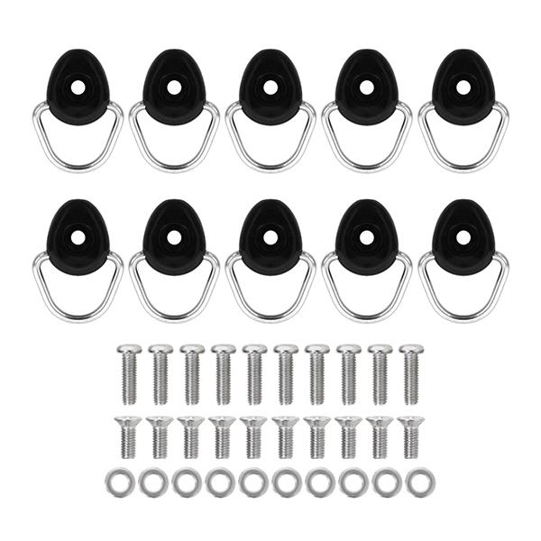 汎用 ユーティリティフック M6 丸型 ラゲッジフック Dリング フック ネジ ワッシャー 10個セット ジムニー エブリィ フリード N-VAN