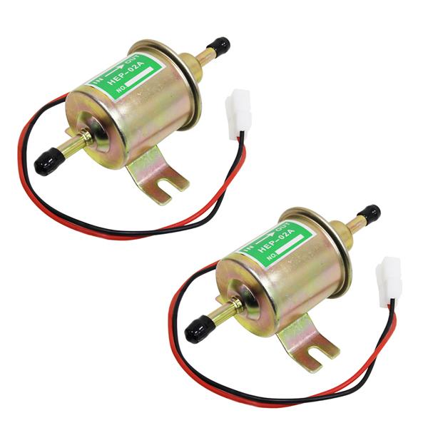 【 汎用 ヒューエルポンプ 12V 2個 】12V車の様々な車種に対応した汎用タイプの電磁燃料ポンプ車両や機械のメンテ、燃料の補給作業に最適！◎軽量＆コンパクトで場所を選ばない！◎ボルト2本でどなたでも簡単に取り付け可能！　※ボルトは付属し...