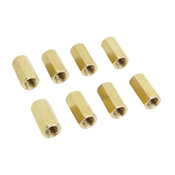 ゼファー750 ゼファー1100 20mm マフラーナット M8 1.25 20mm 8個セット 真鍮製 対辺10mm フランジ ロング キャップ 高ナット 袋ナット