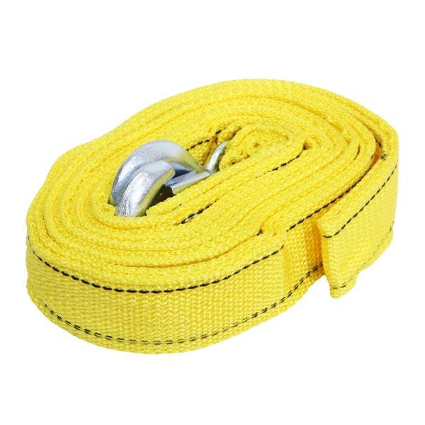 故障や緊急用に持っておきたいアイテムです。いざという時便利です。フック付きですので引っ掛けて牽引するだけです。全長：フック含み 約4mロープの幅：約5cm