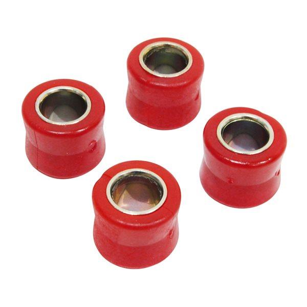 バイク サスペンション ラバー ブッシュ カラー【レッド 赤】外装24mm