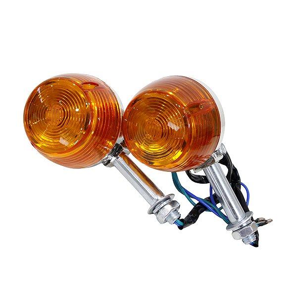 ホンダ ホーク タイプ CB 系 ウインカー 2個 オレンジ ロングステー付
