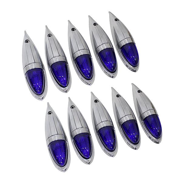 ナマズマーカー 40cm ブルー 青 10個 12V 24V G18 ナマズランプ 大型車