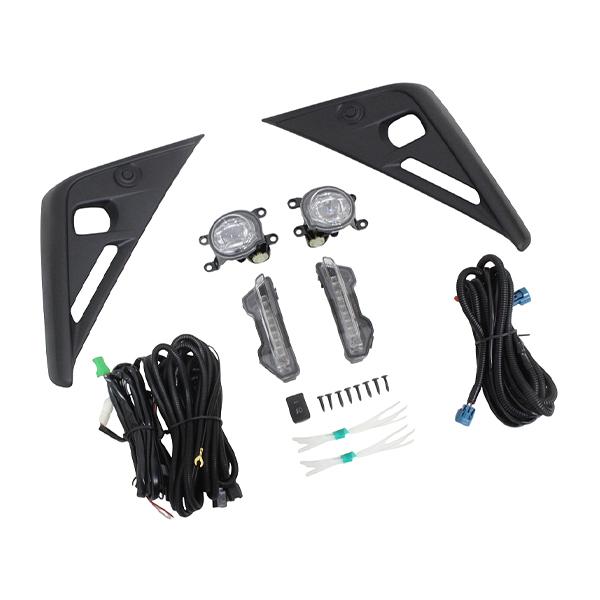 トヨタ ルーミー M900A M910A R2.9〜 後期 フォグランプ＆LED デイライト カバー付 左右セット 後付け フルキット フロント