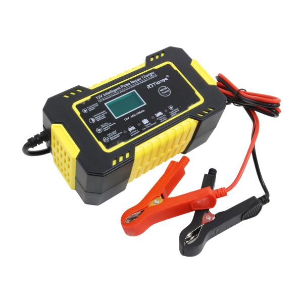 バッテリー 急速 充電器 12V イエロー 軽自動車 乗用車 バイク 重機 船 車 自動車 コンパクト 小型 高性能 メンテナンス
