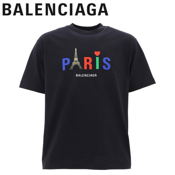 関税送料込 Balenciaga バレンシアガ ロゴ PARIS Tシャツ 人気 BALENCIAGA バレンシアガ Tシャツ 半袖 PARIS LOVE ロゴ メンズ