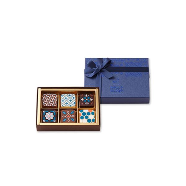 敬老の日 ギフト ベルプラージュ チョコレートジェム ブルー6個入