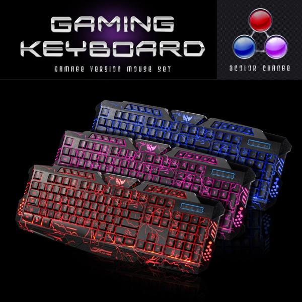 ゲーミングキーボード マウス セット ゲーマー ゲーム 3色ledバックライト付き 点滅 Eスポーツ Usb 有線 ゲームキーボード 標準英語配列 ブラック Buyee Buyee 日本の通販商品 オークションの代理入札 代理購入