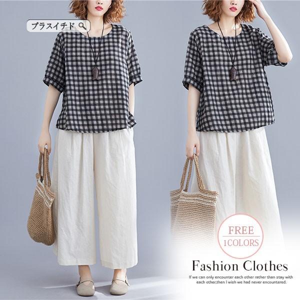 レディース トップス ギンガム チェック ブラウス 半袖 Tシャツ ラウンドネック シャツ 春夏 女性 大人 カジュアル キュート可愛い おしゃれ Cjnwtcyl29 プラスイチド 通販 Yahoo ショッピング