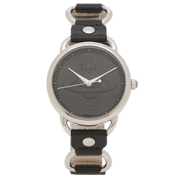 中古品　VIVIENNE WESTWOOD VV163BKSL レザー ヴィヴィアンウエストウッド 時計 レディース カーナビー 33mm