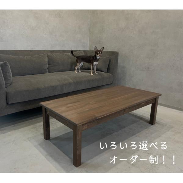 引き出し付き テーブル ローテーブル 幅110cm 幅120cm 無垢 北欧 