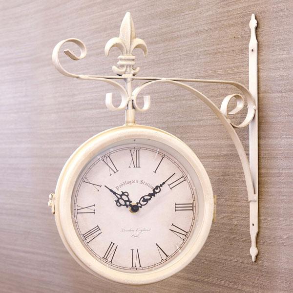 壁掛け時計 おしゃれ 両面時計 北欧 アンティーク風 Stationclock ヨーロッパ風 かわいい 壁掛両面時計 アナログ ステーションクロック 店舗 駅の時計 Plus H 通販 Yahoo ショッピング