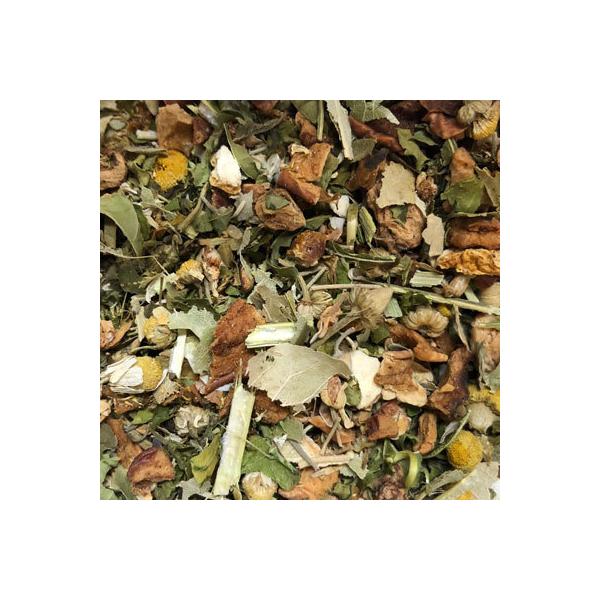 りんごの甘みと香りでゆったり過ごせるティーです。「ピーターラビットのおはなし」に登場するカモマイルジャーマンをブレンドしています。気分を穏やかにしてくれるのでナイトティーに向いています。ミルクとの相性も良いです。コーヒー・茶の原料原産地 原...