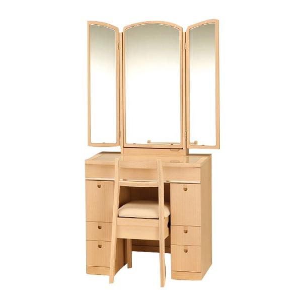 ドレッサー 三面鏡 鏡台 デスク 化粧台 75ｃｍ オーダー ハイミラー 収納多数 ドレッサー 日本製 国産 送料無料 収納 スツール イグジスト両袖 Buyee Buyee Japanese Proxy Service Buy From Japan Bot Online