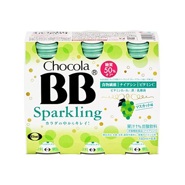 チョコラBBスパークリングマスカット味140mL×6本栄養機能食品ナイアシン