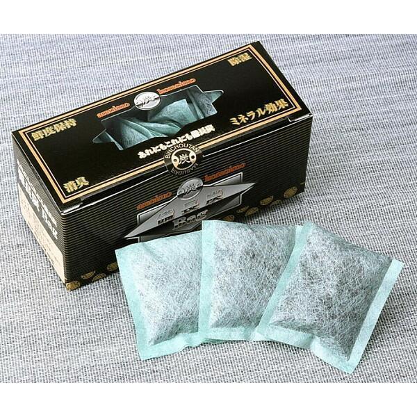 商品名：  備長炭バッグ 20袋入 素材/全成分：  素材：備長炭顆粒3-5mm 袋：不織布 サイズ：  袋サイズ：60×55×5mm パッケージサイズ：60×140×60mm