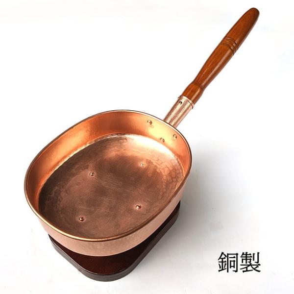 商品名：  台十能　銅製 素材/全成分：  本体部：銅 柄：木製 サイズ： 銅製（写真右）：全長410mm、銅部190mm（長辺）