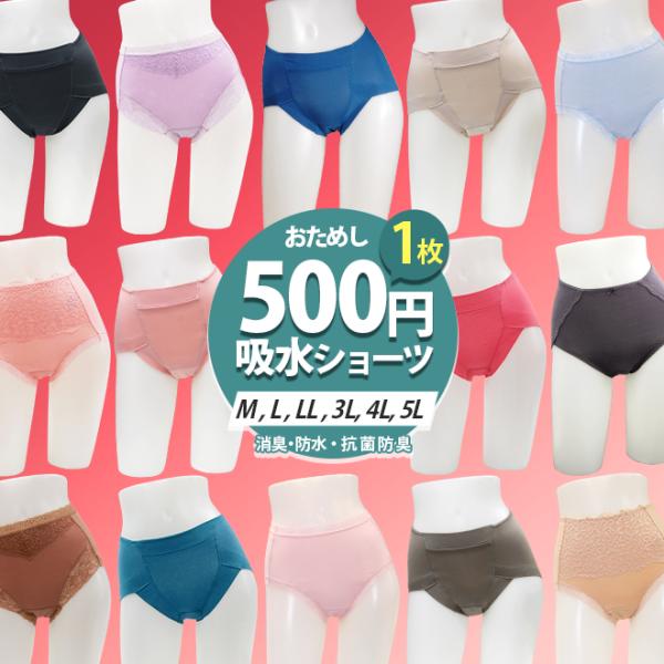 【商品名】レディース 吸水ショーツ お試しパック 福袋2023〜薄型吸水部が水分を素早く掴んで逃がさないQuickValveControl構造（QVC）〜【吸水量】●レギュラータイプ●ナイトロングタイプ加圧試験：約15cc吸水〜約30cc吸...