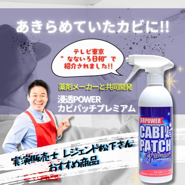 【商品名】カビパッチプレミアム【セット内容】500ml×2本セット【成分】次亜塩素酸塩、水酸化ナトリウム(1％)、界面活性剤(アルキルアミンオキシド)液性：アルカリ性【製造国】日本