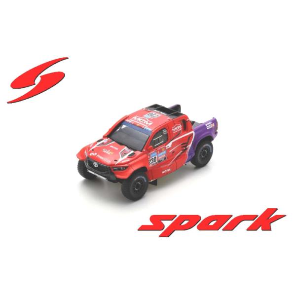 spark（スパーク） 1/43 トヨタ ハイラックス 2023 ダカールラリー 3位 #230 L.モラエス ミニカー