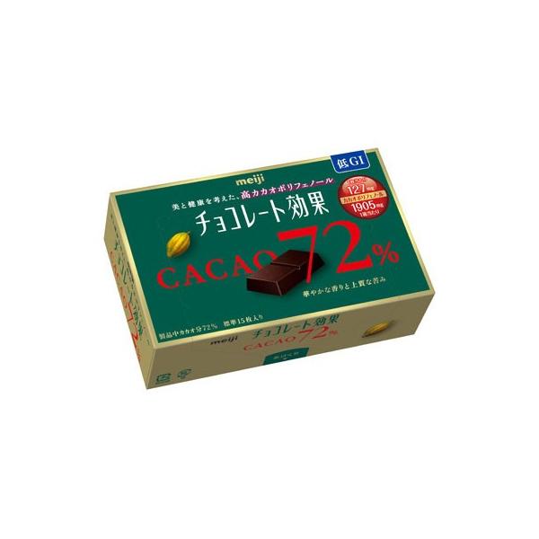 明治 チョコレート効果 カカオ72 15枚入 75g 11 438 プラスワンショップ 通販 Yahoo ショッピング